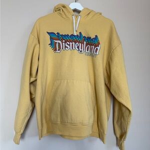 Disneyland Resort Retro Stacked Multicolor Yellow Hoodie Unisex Large